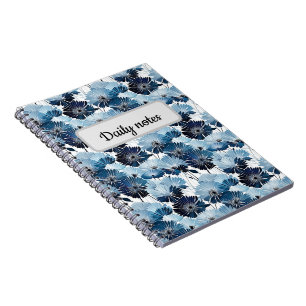 Beautiful blue asters  notebook