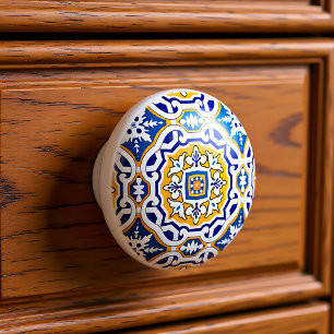 💙 Beautiful blue Azulejos IV Ceramic Knob