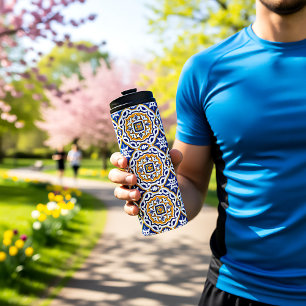 💙 Beautiful blue Azulejos IV Thermal Tumbler