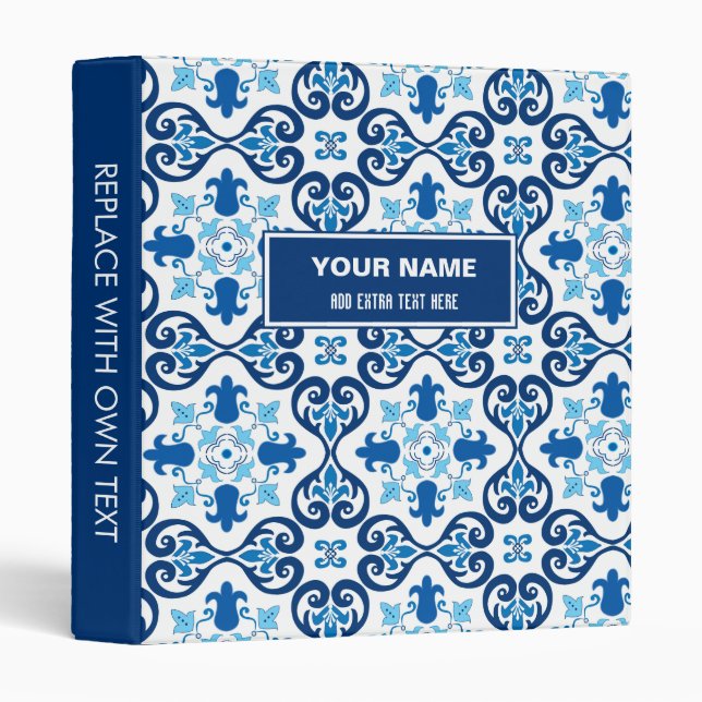 💙 Beautiful blue Azulejos, Lisbon Binder (Front/Spine)