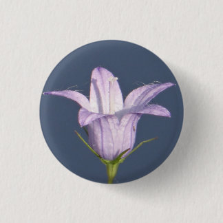 Beautiful blue bell flower 1 inch round button