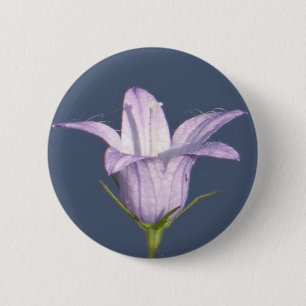 Beautiful blue bell flower 2 inch round button