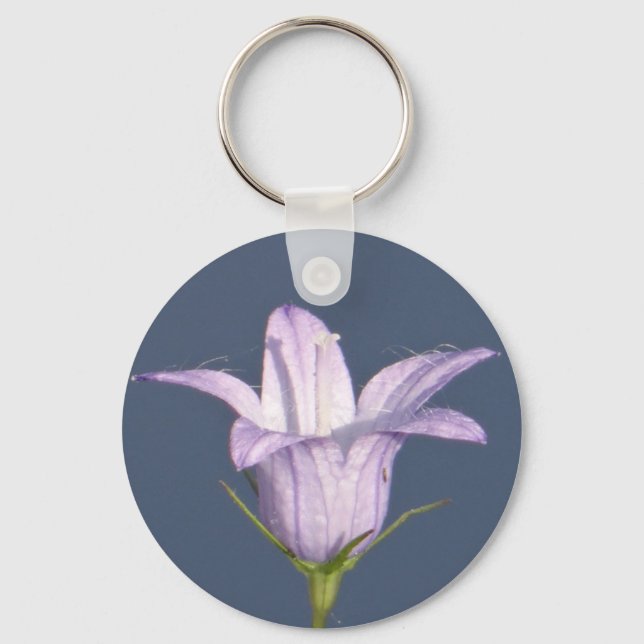 Beautiful blue bell flower keychain (Front)