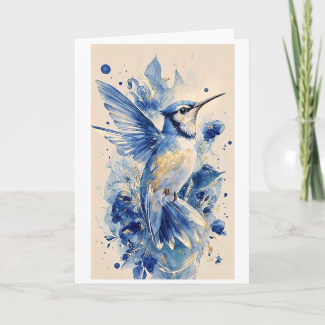 beautiful blue bird  card (Front)