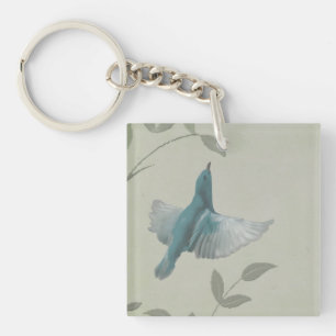 Beautiful Blue Bird Keychain