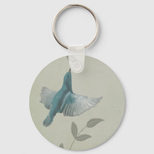 Beautiful Blue Bird Keychain