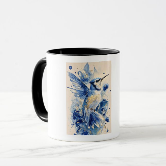 Beautiful blue bird  mug (Front Left)
