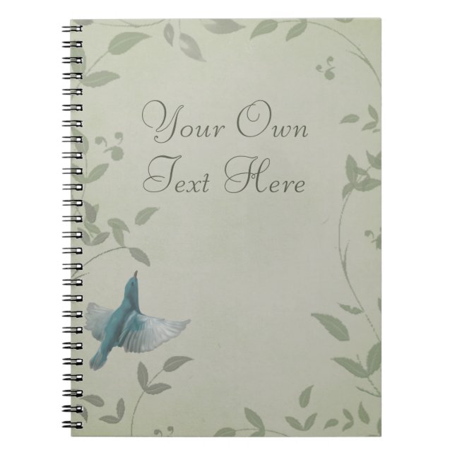 Beautiful Blue Bird Notebook (Front)