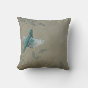 Beautiful Blue Bird Throw Pillow