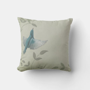 Beautiful Blue Bird Throw Pillow