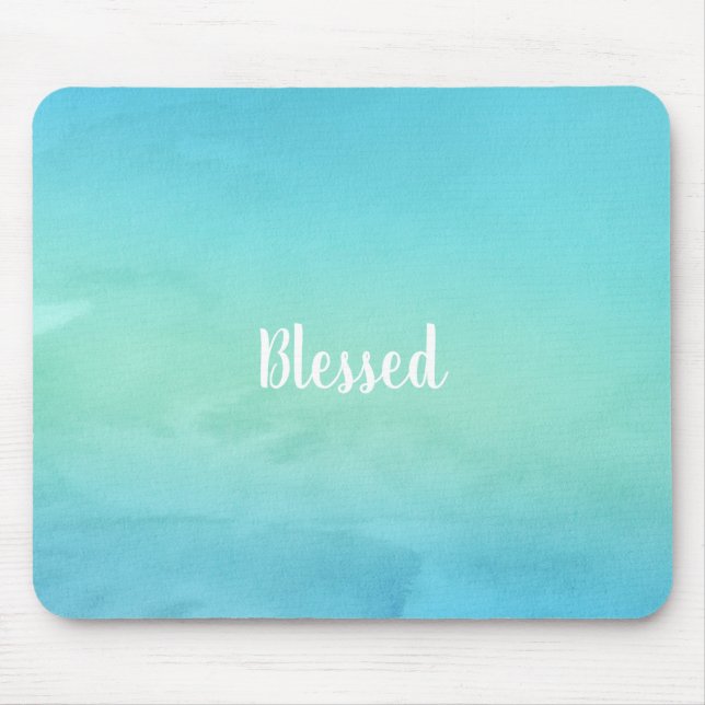 Beautiful Blue Blessed - Customizable Mouse Pad (Front)