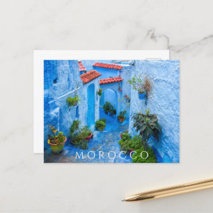 Beautiful Blue Chefchaouen Moroccan Architecture Postcard