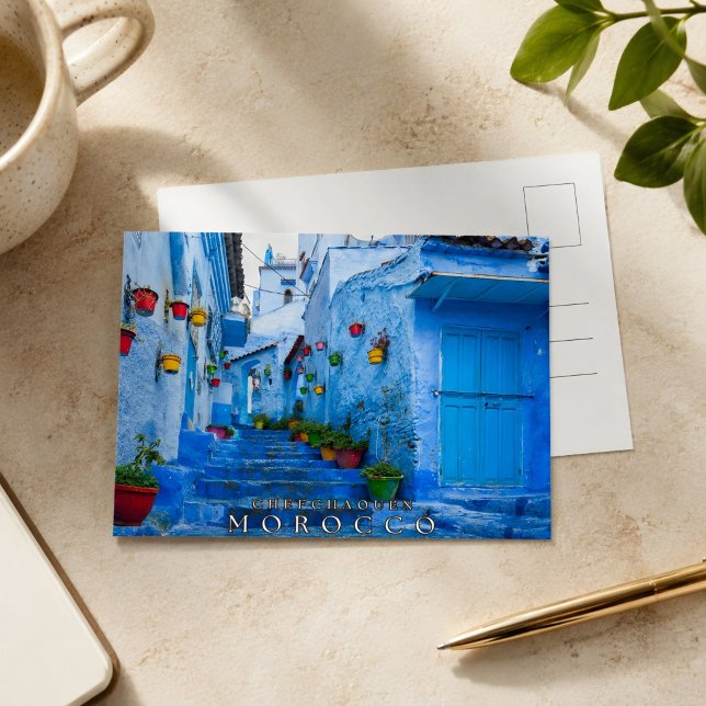 Beautiful Blue Chefchaouen Moroccan Architecture Postcard (Creator Uploaded)