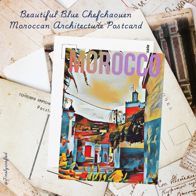 Beautiful Blue Chefchaouen Moroccan Architecture Postcard (Creator Uploaded)