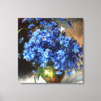 Beautiful Blue Cornflowers painting,