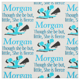 BEAUTIFUL BLUE CUSTOM FIERCE CHEERLEADER FABRIC