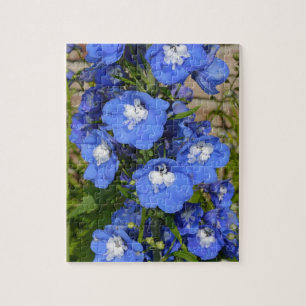 Beautiful blue delphinium flowers jigsaw puzzle