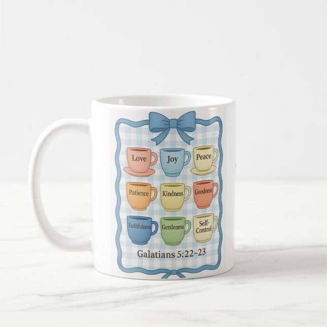 Beautiful Blue design Coffee Mug (Left)