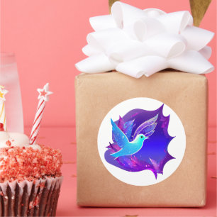 Beautiful Blue Dove Graphic  Classic Round Sticker