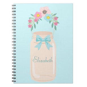 Beautiful blue floral notebook