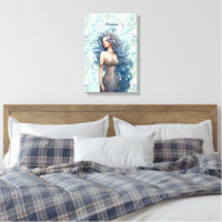 Beautiful Blue-Haired Mermaid 
