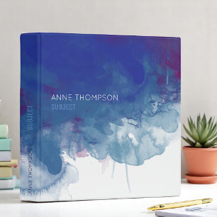 Beautiful Blue Hues Watercolor Binder