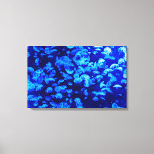 Beautiful Blue Jellyfish Canvas Print