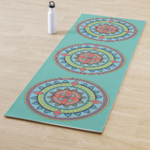 Beautiful Blue Mandala Art Yoga Mat