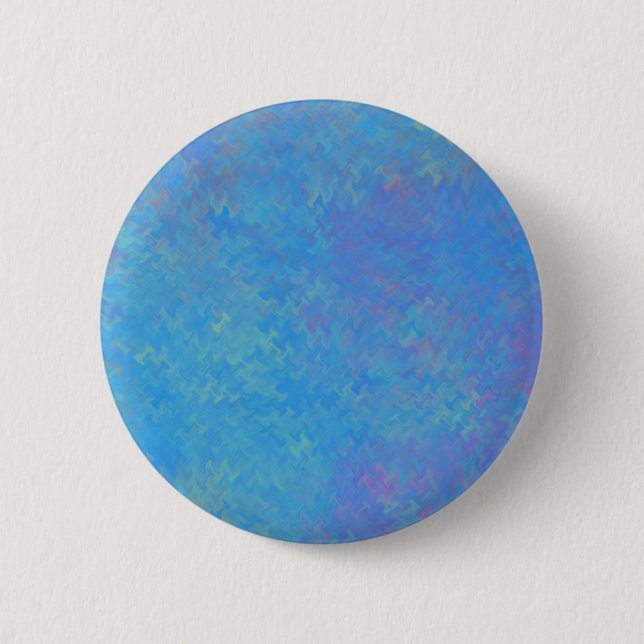 Beautiful Blue Marbled Paper Look 2 Inch Round Button (Front)
