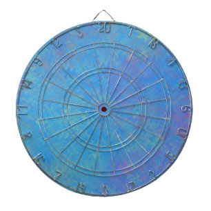 Beautiful Blue Marbled Paper Look Dartboard