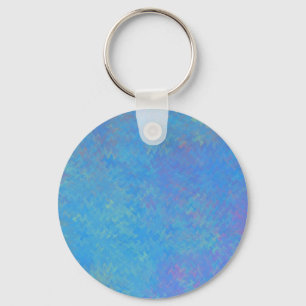 Beautiful Blue Marbled Paper Look Keychain