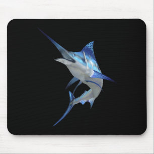 Beautiful Blue Marlin Fishing Short Sleeve Mouse Pad