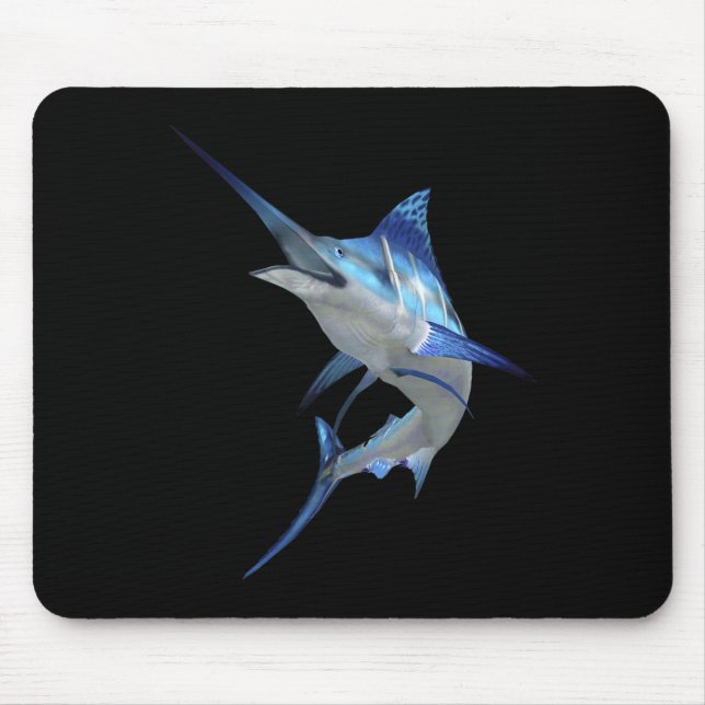 Beautiful Blue Marlin Fishing Short Sleeve  Mouse Pad (Front)