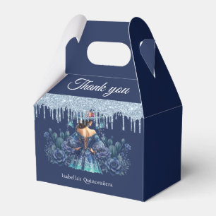 Beautiful Blue Mexican Style Quinceañera Favor Box