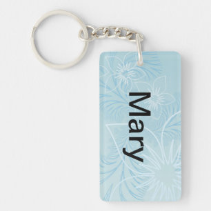 Beautiful Blue Name Keychain