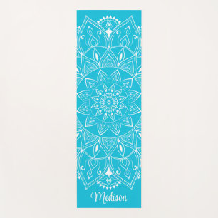 Beautiful Blue Name Mandala  Yoga Mat