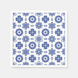 Beautiful blue pattern paper napkin