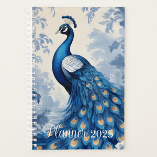 Beautiful blue peacock planner