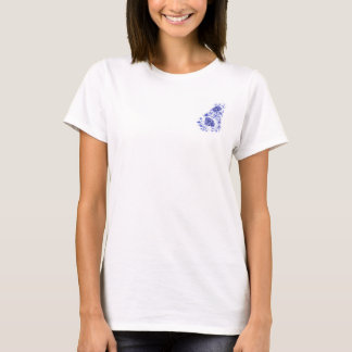 Beautiful Blue Peony Jacket T-Shirt