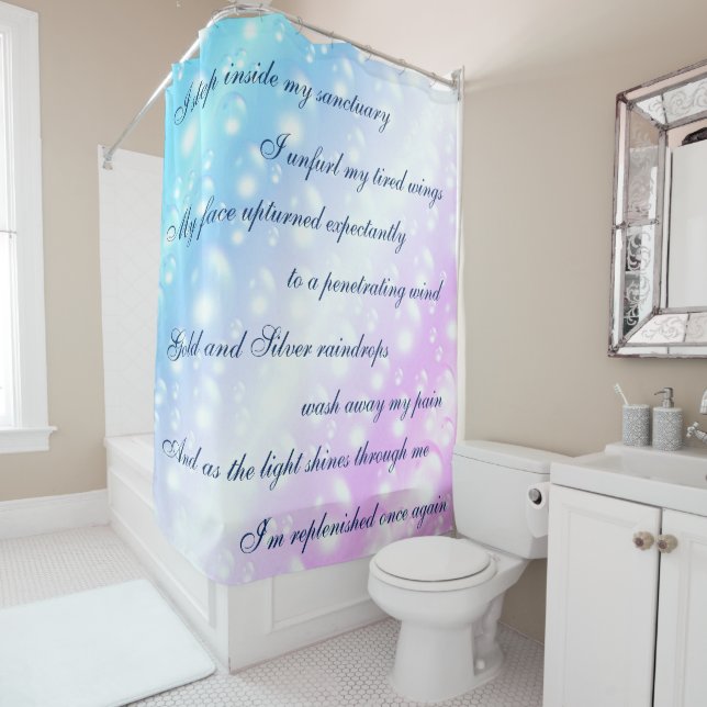 Beautiful Blue / Pink Cleansing Mantra design (In Situ)