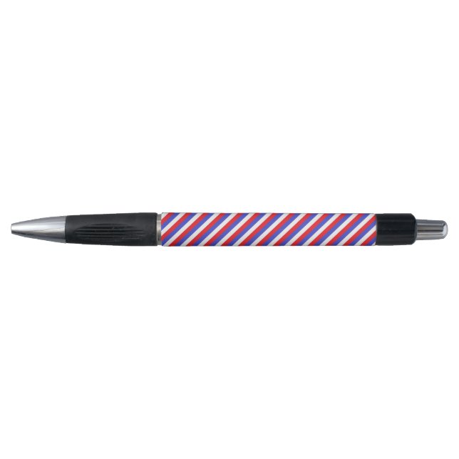 Beautiful Blue Red White Stripes Pen (Front)