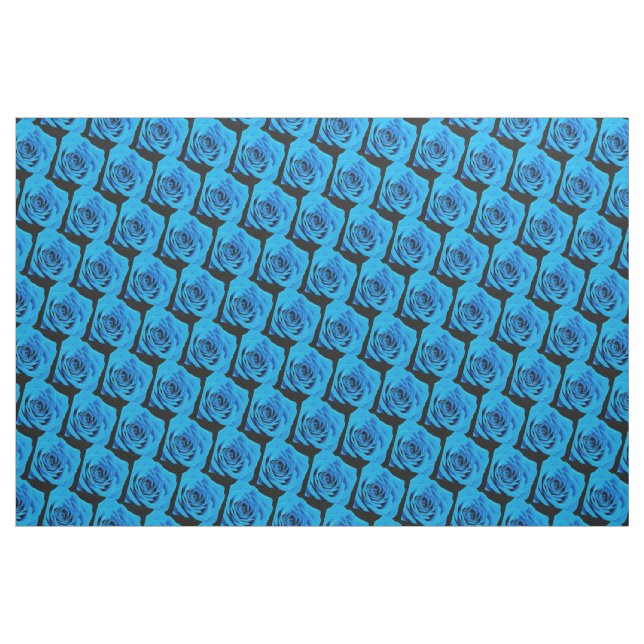 Beautiful blue roses fabric (Yard)