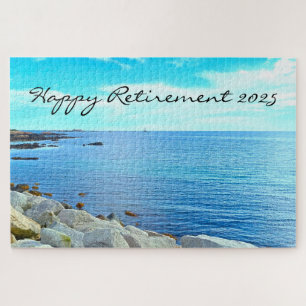 Beautiful Blue Sea Photo Azure Sky Retirement Jigsaw Puzzle