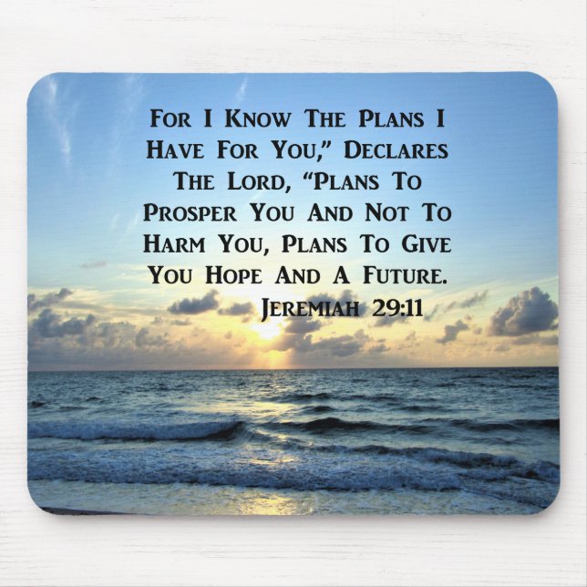 BEAUTIFUL BLUE SKIES JEREMIAH 29:11 PHOTO MOUSE PAD (Front)