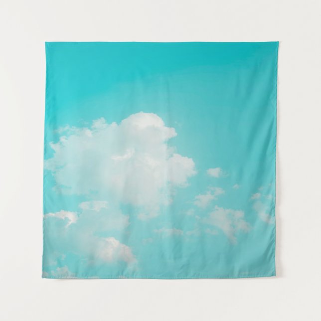 Beautiful blue sky and clouds with daylight natura tapestry (Front)