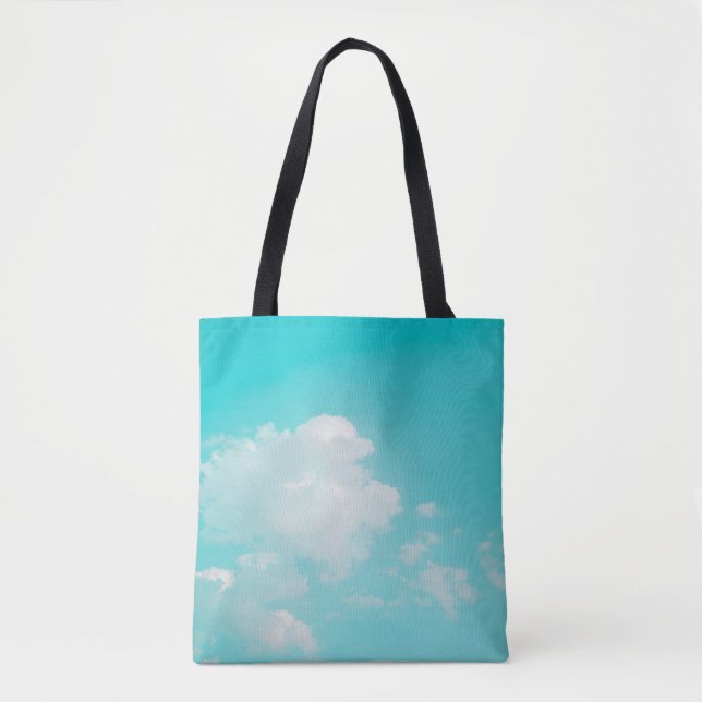 Beautiful blue sky and clouds with daylight natura tote bag (Front)