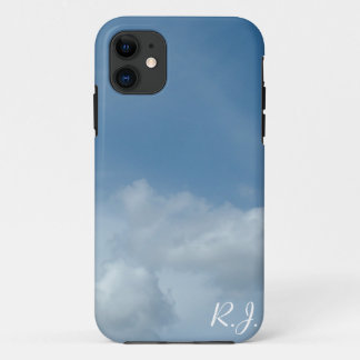 Beautiful blue sky and white clouds iPhone 11 case