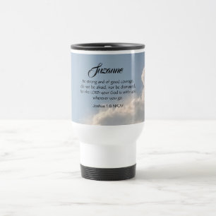 Beautiful Blue Sky Be Not Afraid Bible Verse Travel Mug