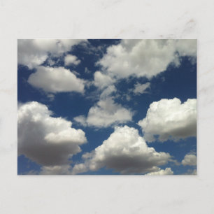 Beautiful Blue Sky with Puffy White Clouds Postcard