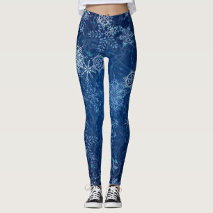 Beautiful Blue Snowflake Leggings! Leggings